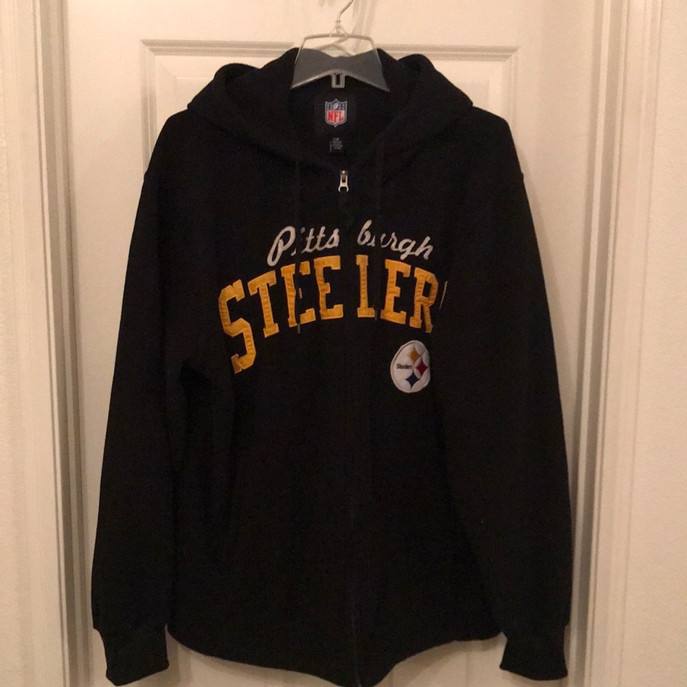 Sweater, zip up, hoodie, L, (feels XL), Used, black